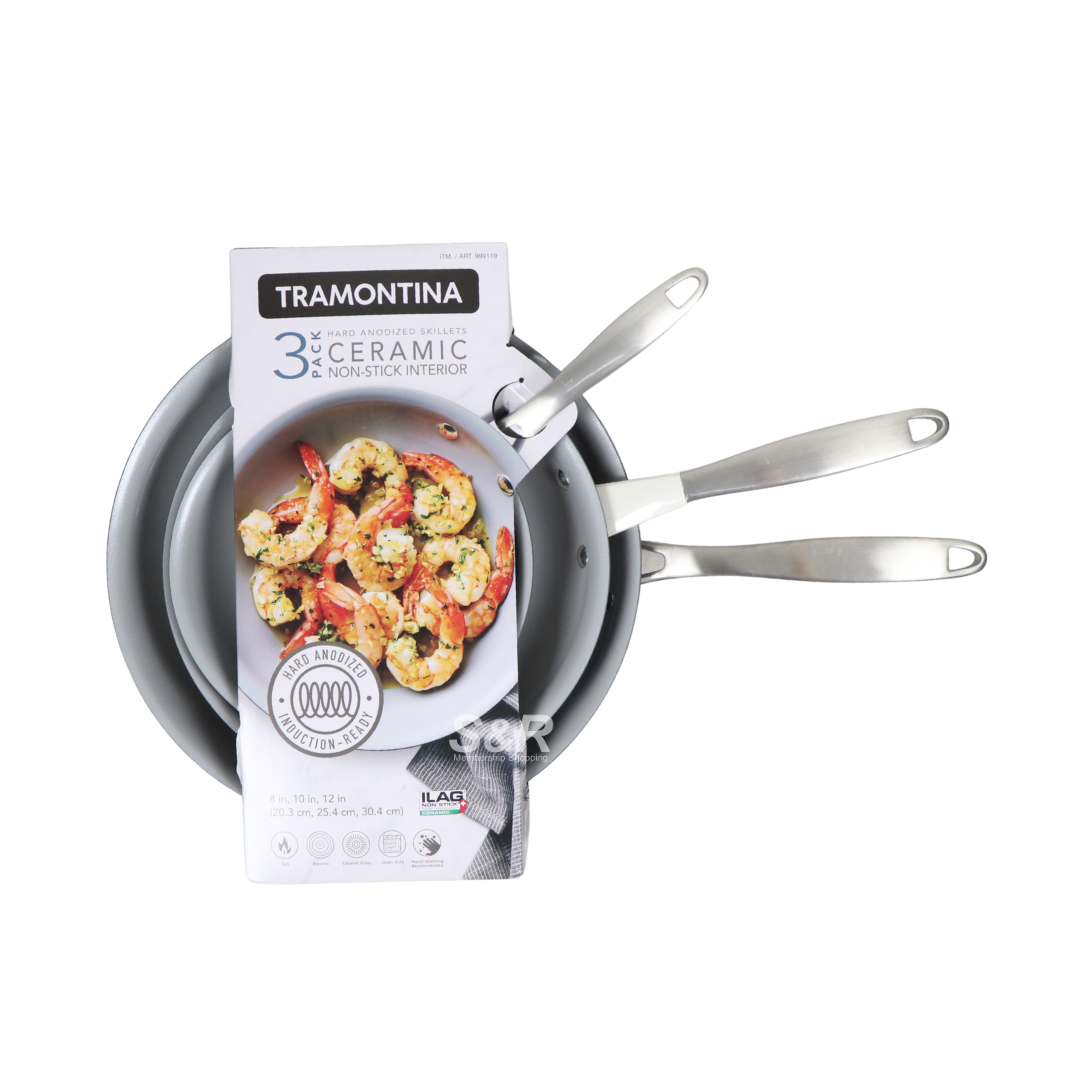 Tramontina 3-piece Ceramic Non-stick Pans